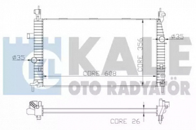 KALE OTO RADYATOR 342070 -  Радиатор, охлаждение двигателя